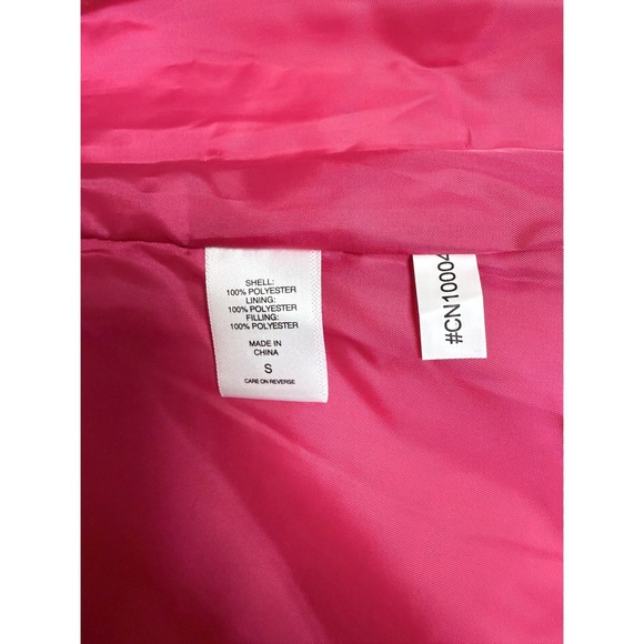 NY and Company Quilted Puffer Vest Magenta Pink Full Zip Pockets Women's Small - Picture 9 of 10